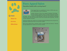 Tablet Screenshot of pawsappealsalon.com